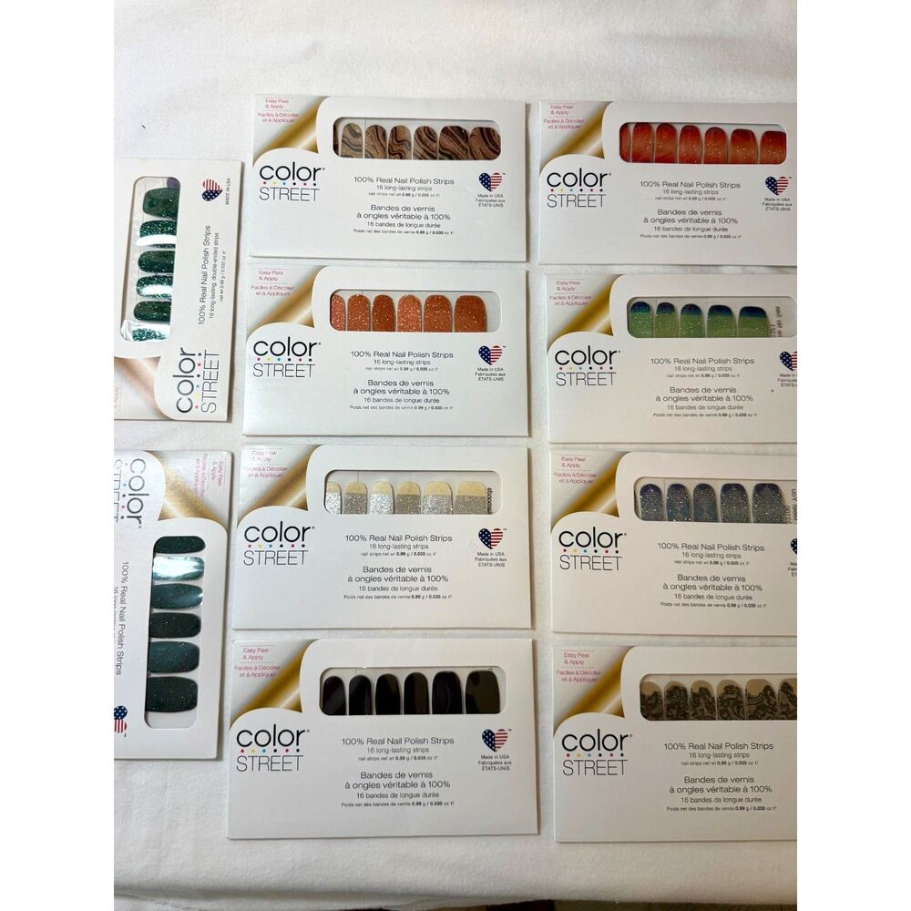 Color Street Nail Strips Assorted (Multicolor) Mixed Lot of 9 NEW unopened